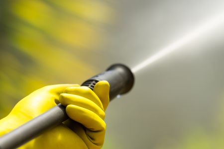 Commercial property pressure washing