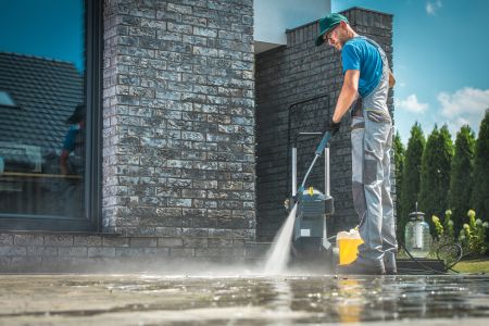 Routine property pressure washing